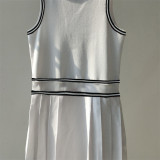 Women Sports Tennis Pleated Sleeveless Dress