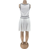 Women Sports Tennis Pleated Sleeveless Dress