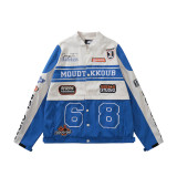 American retro detachable jacket unisex vintage loose racing suit jacket