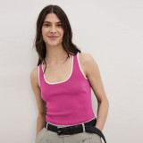 Spring And Summer Women's Clothing Color Contrast Reversible All-Match Vest Tops