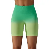 Seamless Candy Gradient Training Tight Fitting High Waist Sports Shorts Running Fitness Yoga Pants Women