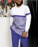 Men's Sportswear Trend 3D Long Sleeve Top Trousers Set Men's Casual Sports 2-Piece Set