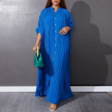 Plus Size Women Summer Loose Casual Pleated Dress