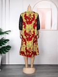 Zipper Dress Wax Pocket African Ladies Plus Size Skirt