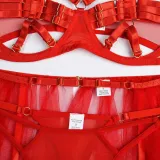 Sexy Three-Piece Hollow Plunging Heavy Industry Sexy Fashion Sexy Suit