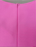 Vestido de vendaje de manga larga con plumas Falda de mujer Vestido ajustado Estilo premium