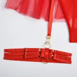 Sexy Three-Piece Hollow Plunging Heavy Industry Sexy Fashion Sexy Suit