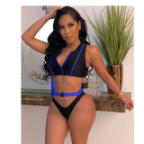 Back Lace-Up Snap Sports Triangle Swimsuit Sexy Two Pieces Bikini