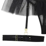 Sexy Three-Piece Hollow Plunging Heavy Industry Sexy Fashion Sexy Suit