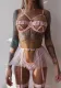 Sexy Three-Piece Hollow Plunging Heavy Industry Sexy Fashion Sexy Suit