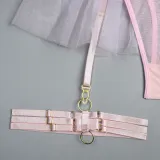 Sexy Three-Piece Hollow Plunging Heavy Industry Sexy Fashion Sexy Suit