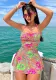 Printed Floral Maxi Dress Two Pieces Swimsuit