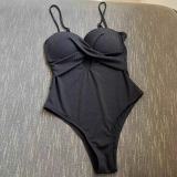 Sexy Solid One-Piece Hollow Swimsuit