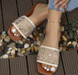 Slippers Women's Summer Outdoor Wear Flat Flip Flop Chic All-Match Shoes