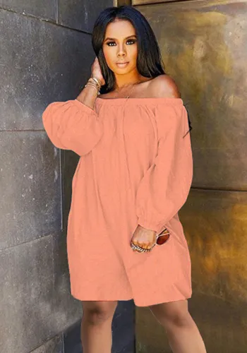 Summer Ladies Off Shoulder Fashion Loose Solid Color Jumpsuit