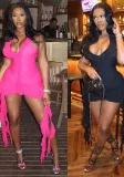Sexy sling with irregular ruffles Bodycon Dress