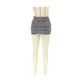 Women's Stripe Versatile Sexy Casual Fashion Miniskirt