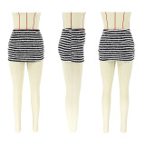 Women's Stripe Versatile Sexy Casual Fashion Miniskirt