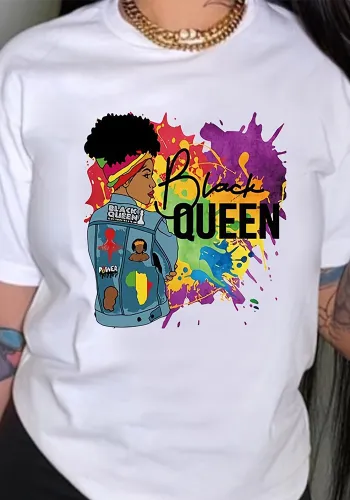 Summer Africa Plus Size Sexy Women's Trendy Printed Loose T-Shirt
