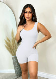 Women's Cotton Ribbed Rompers Summer