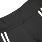 Casual Long Sleeve Top & Stylish Butt Lift Shorts Casual Set
