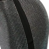 Sexy diamond-encrusted deep V-wrapped chest strap two-piece skirt set
