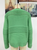 Herbst und Winter Pullover Pullover gerippt Damen Strickshirt Mode Pullover