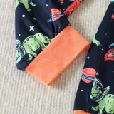 Autumn Boys Homewear Set Children's Cartoon Dinosaur Print Long-Sleeved Two-Piece Pajama Set