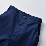 Boys Gentleman Suit Short Sleeve Striped Bow Tie Shirt Royal Blue Overalls Children's Day Clothing