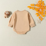 Autumn Baby Girl Pumpkin Day Clothes Infant Toddler Long Sleeve Letter Pumpkin Print Triangle Bodysuit