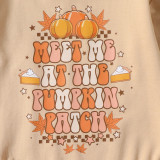 Autumn Baby Girl Pumpkin Day Clothes Infant Toddler Long Sleeve Letter Pumpkin Print Triangle Bodysuit