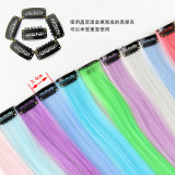 Multi-Color Wig One-Piece Luminous Clip Hair Multi-Color Seamless Hair Extensions Ear Dyeing Luminous One-Piece Clip Hair