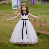 Girls princess dress host stage catwalk piano costumes children's dress
