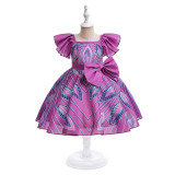Cosplay future iwaju princess dress skirt feather print flying sleeve girls performance suit