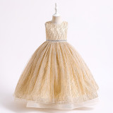 Children's sequin mesh fluffy dress June 1 chorus performance wedding dress