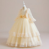 Girls wedding dress mesh cake princess dress