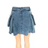 Sexy Fit Denim Mini Club Skirt