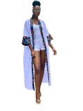 Summer women's dress African printed cardigan outerwear