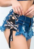 High Waist Ripped Sexy Summer Plus Plus Size Trendy Super Short Denim Shorts Women