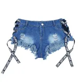 High Waist Ripped Sexy Summer Plus Plus Size Trendy Super Short Denim Shorts Women