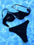 Women's Bikini Sexy Triangle Cutout Swimsuit Two Pieces Swimwear