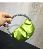 women's rhinestone clutch bag diamond pleated mini evening bag Messenger small bag