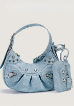 Underarm Bag Rivet Tassel Three-in-one Pleated Bag Shoulder Messenger Bag