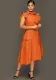 Trendy Shirt Collar Irregular Ruffle Edge Swing Dress