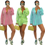 Women's Clothing vertical stripes two piece set