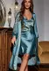 Ladies Homewear Lace-up Nightgown Nightdress Two-Piece Pajama Set