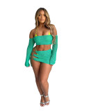 Women's Sexy Lace-Up Bodycon Set
