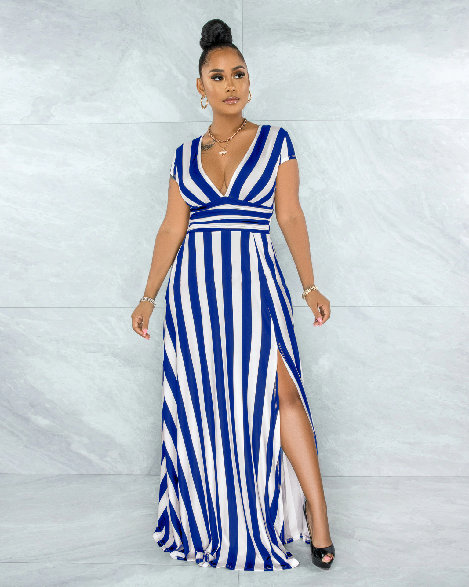 striped dress: Women's Formal Dresses & Evening Gowns