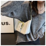 Summer Texture Chain Bag Trendy Fashion Ladies Bag Simple Handbag Retro Style One Shoulder Underarm Bag