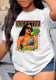 Plus Size women's top cartoon printing t-shirt